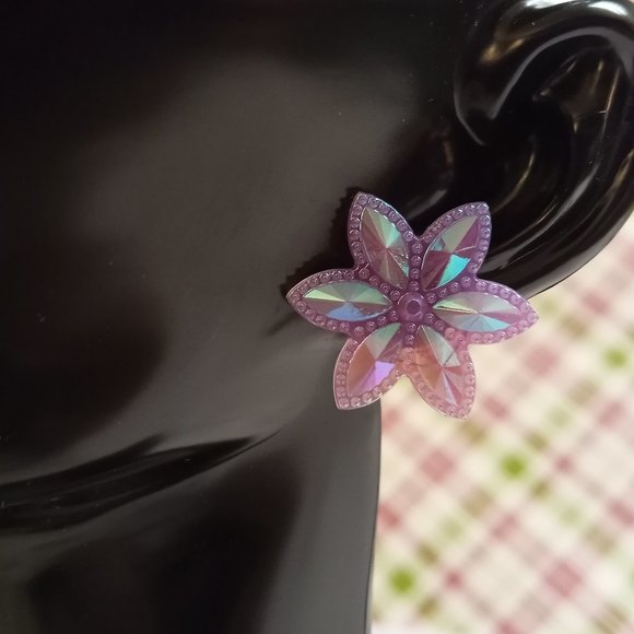 Set of Four Handmade Hand Crafted Flower Stud Earrings Jewelry #48 - Picture 2 of 15